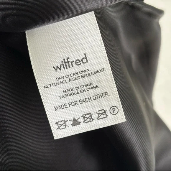 WILFRED Aritzia Cashmere Wool Blend Classic Mini Skirt Navy/Rust Buffalo Plaid - Picture 5 of 9